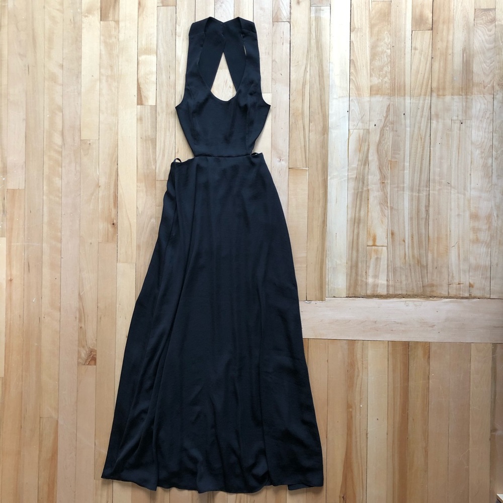 SOLD - Aritzia Talula Peekaboo Maxi Dress in Black